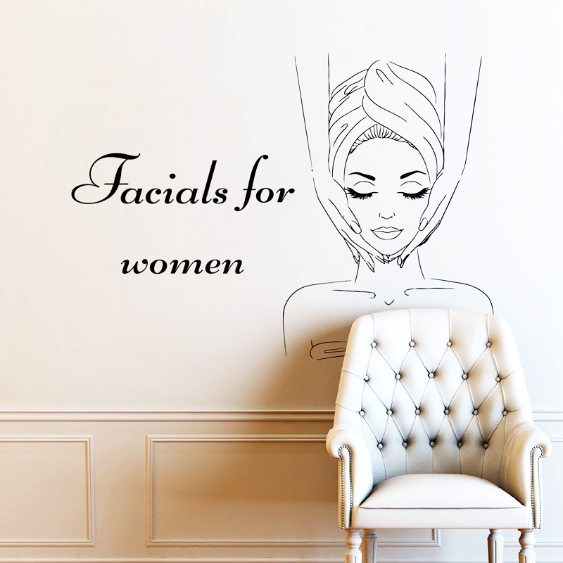 Skincare Quote - Spa znak twarzy cytat naklejki ścienne