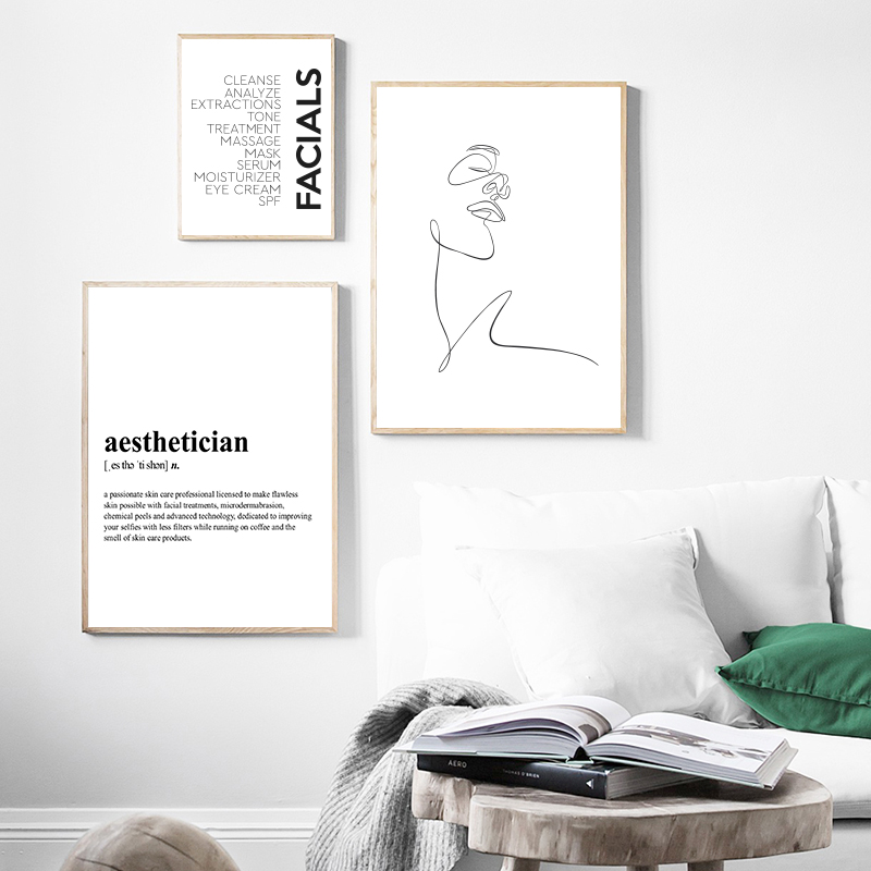 Skincare Quote - Estetyk definicja druk na płótnie pielęgnacja